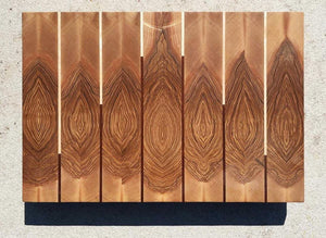 exklusives Stirnholz Schneidebrett aus Eschenholz aus dem eigenen Wald mit 6 cm Dicke von oben