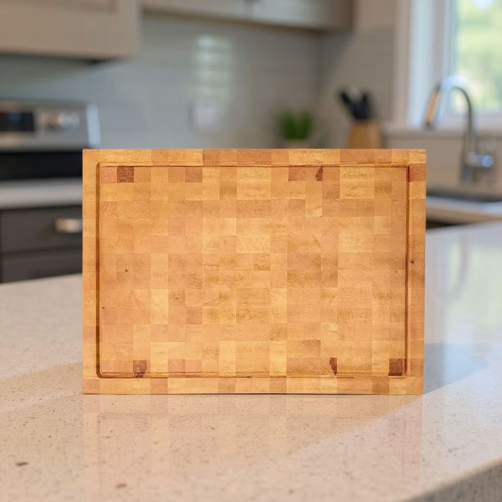 Hochwertiges Hirnholz Schneidebrett aus Birnbaum