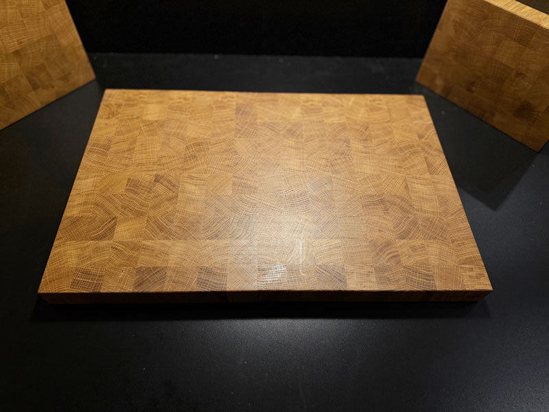Stirnholzschneidbrett aus Eiche XXL