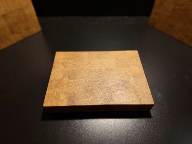 Stirnholz Schneidebrett Eiche – Massives Profi Schneidebrett - naturecrafts